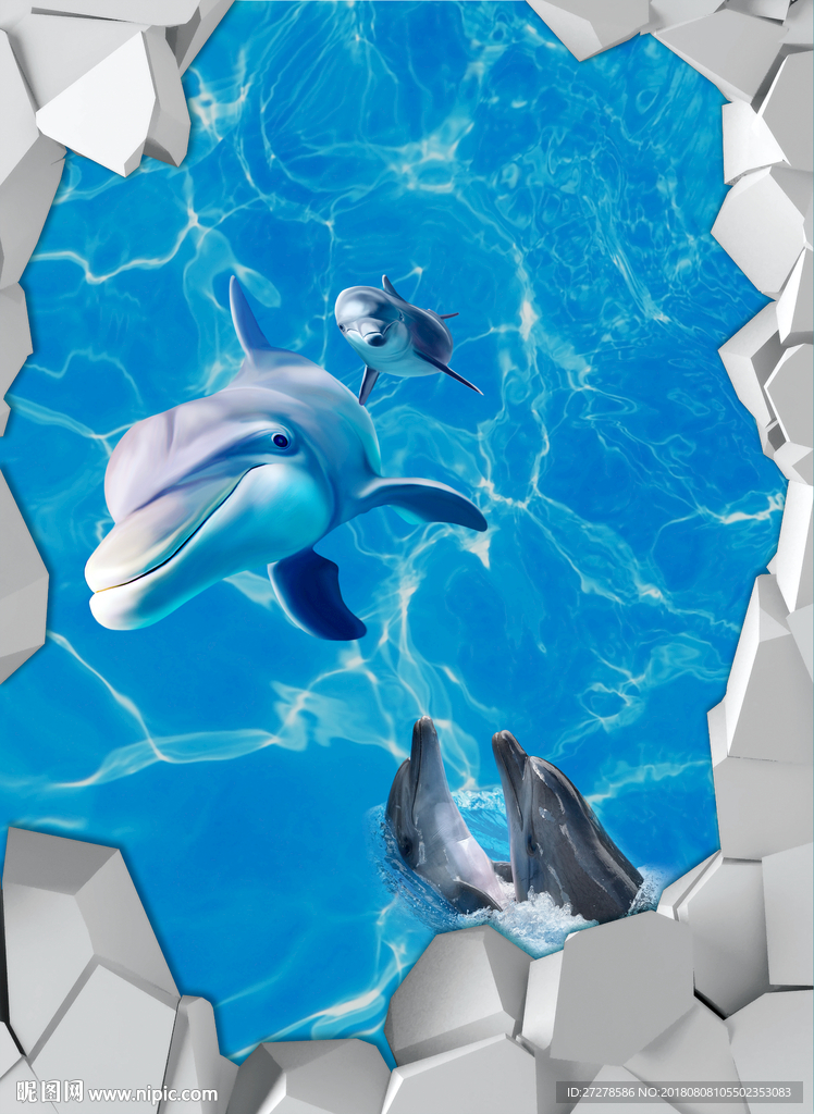 大型3D地画海洋世界地贴