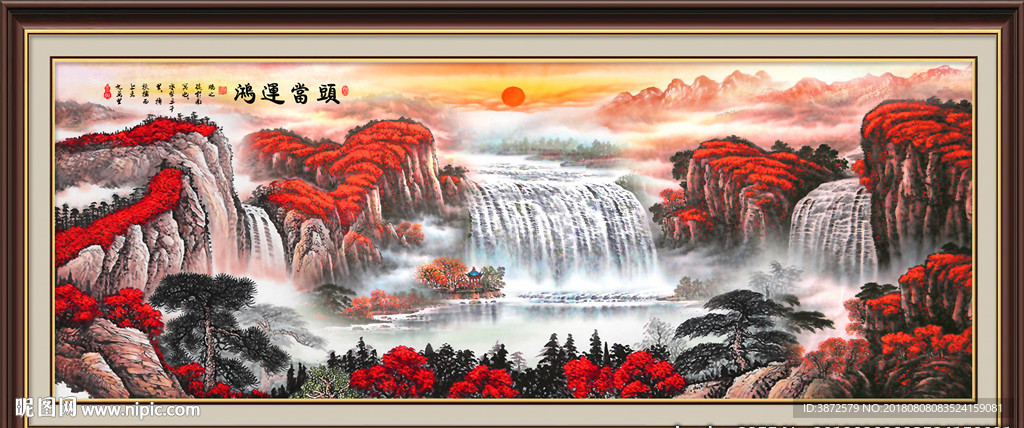 鸿运当头国画