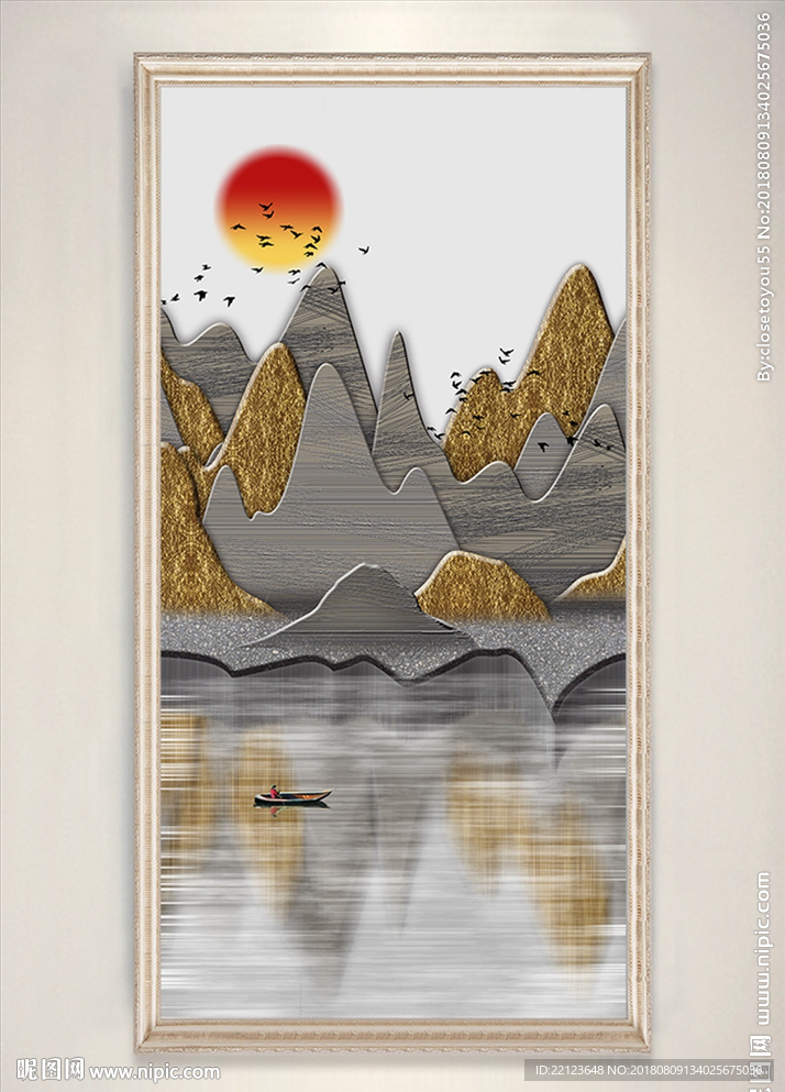 立体山川风景创意装饰画图片