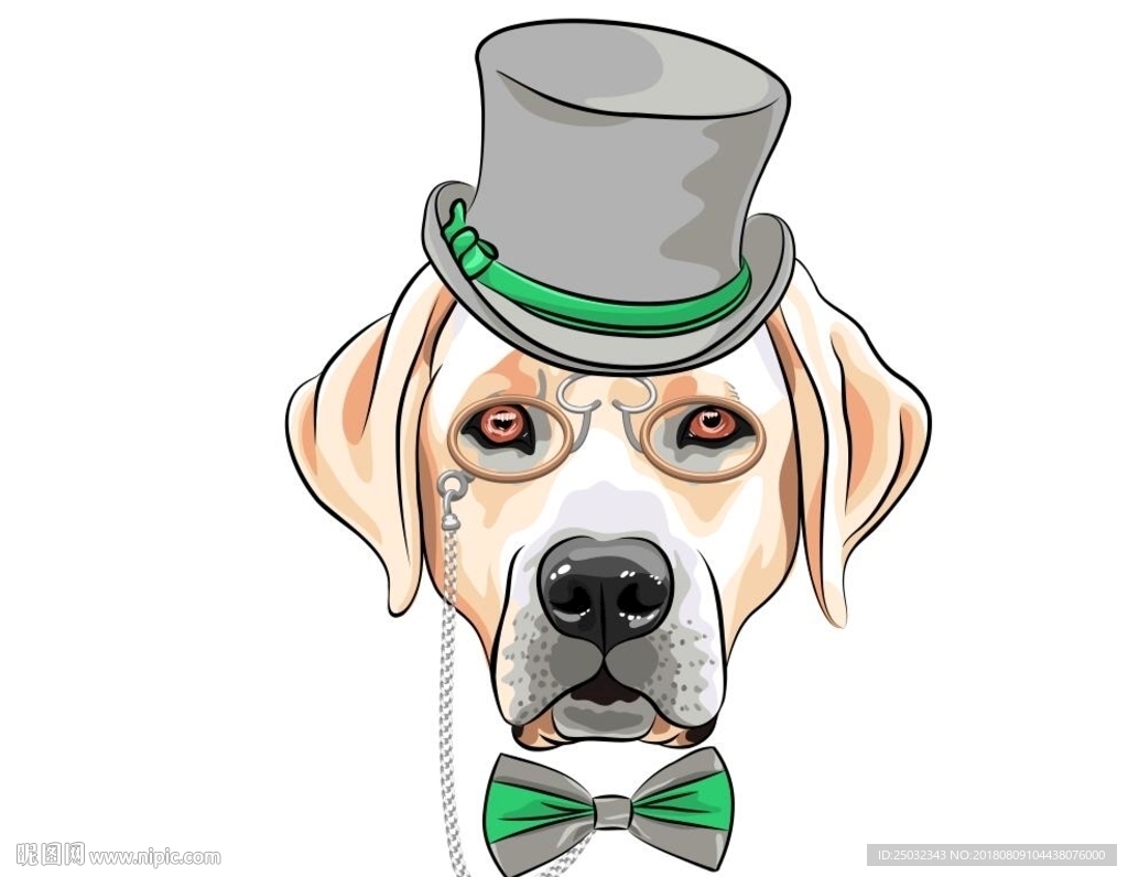 小狗 印花矢量图 t恤图案 图