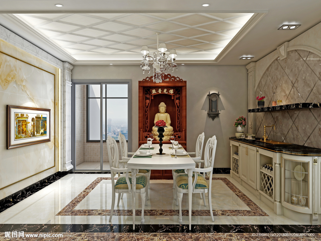 欧式装修餐厅效果图