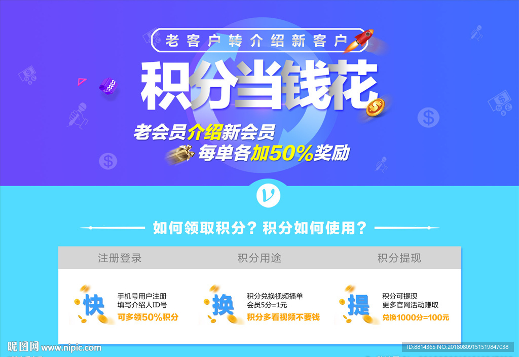 积分奖励海报