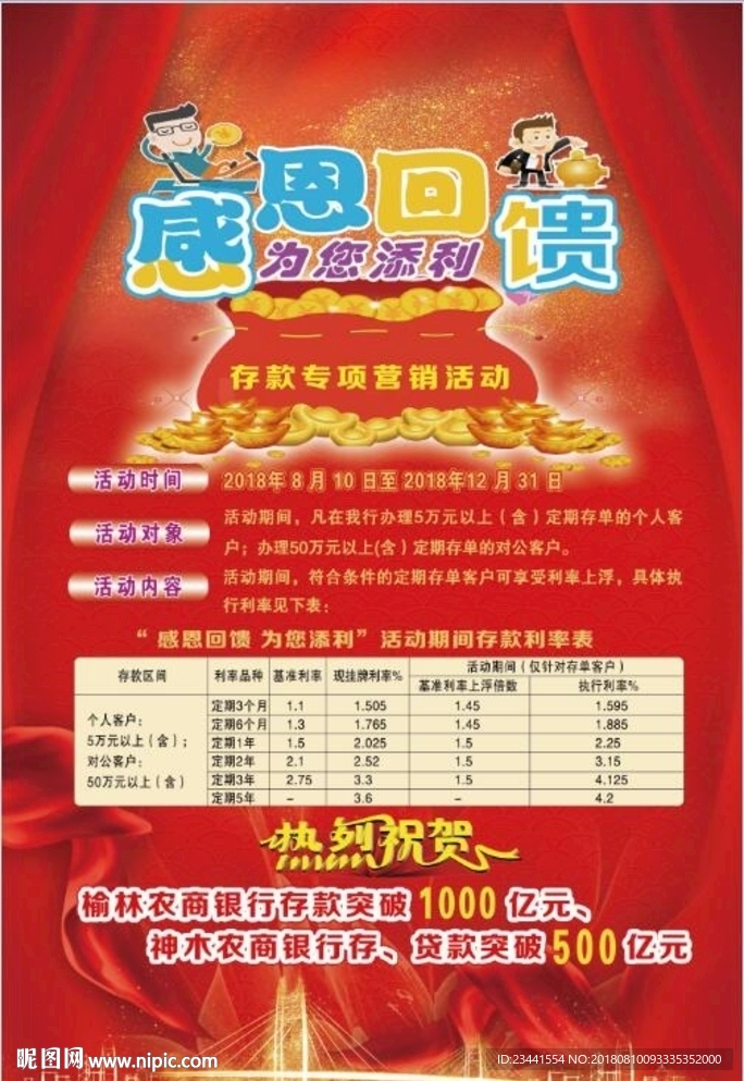 存款专项营销活动海报
