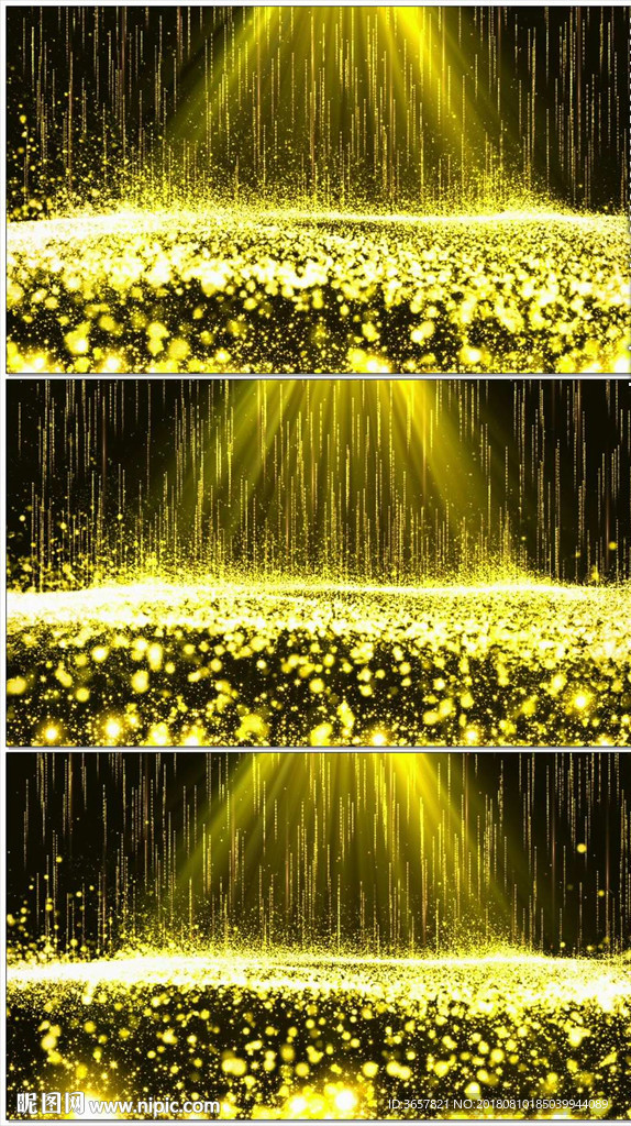 金色粒子LED动态视频背景