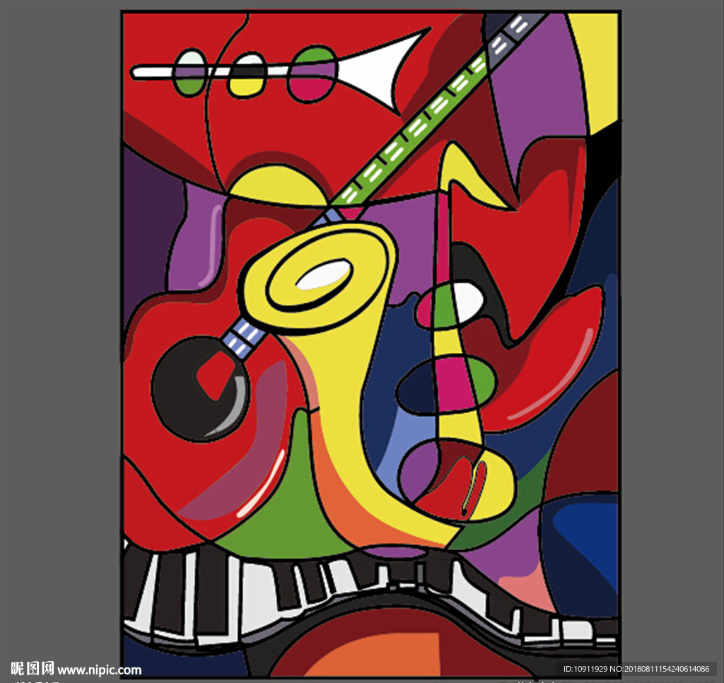 毕加索抽象画音乐