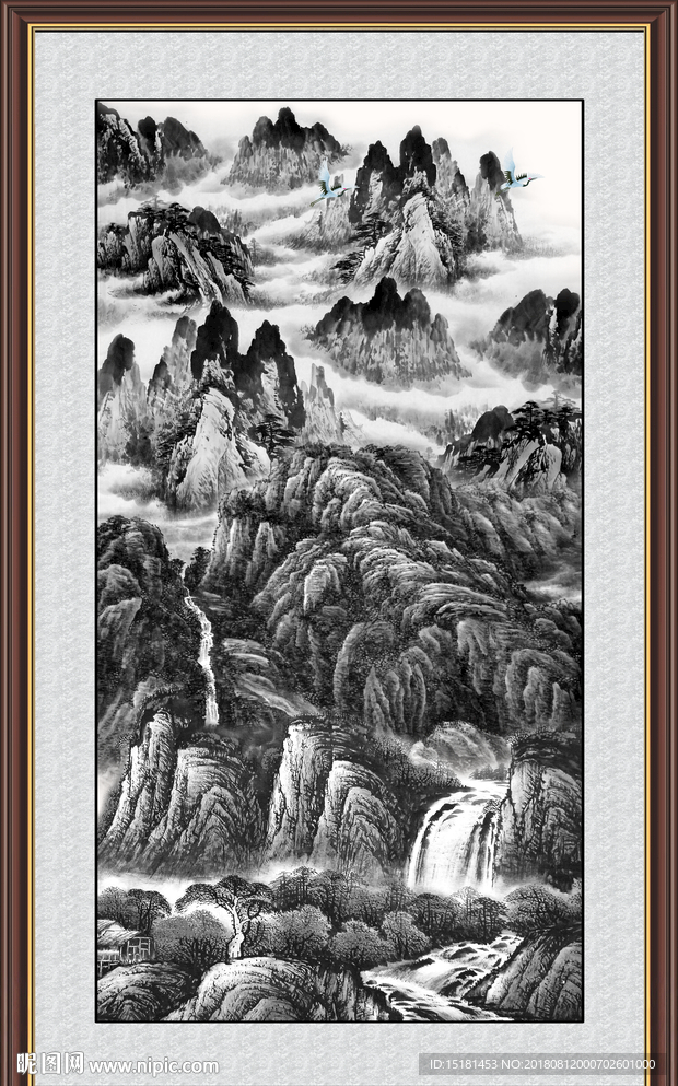 水墨国画山水