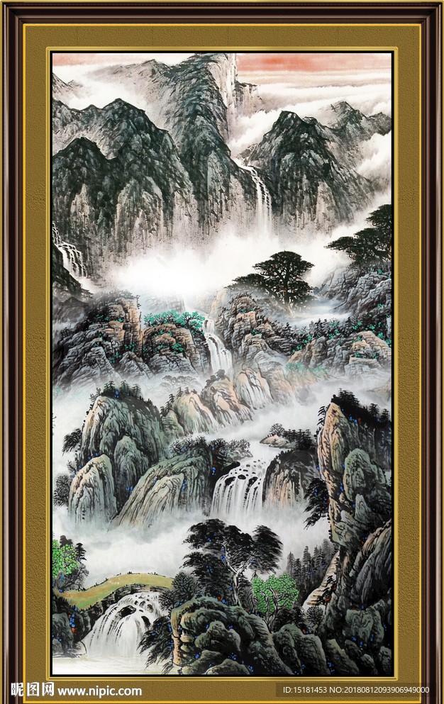 竖幅国画