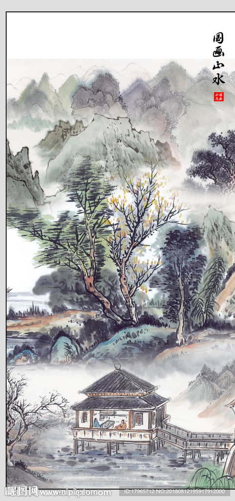 高端玄关山水画