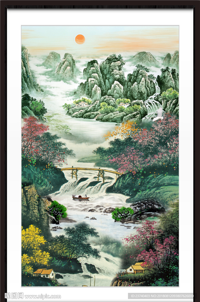 聚宝盆国画