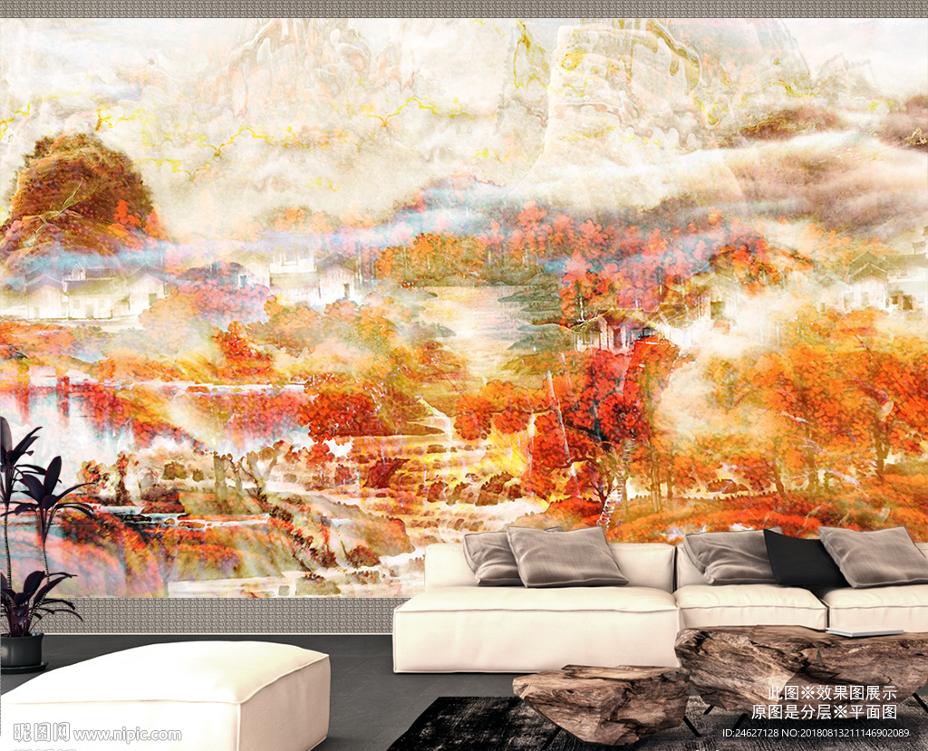 新中式石材山水