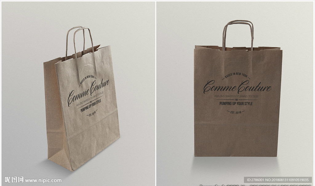 手提纸袋样机 购物袋样机