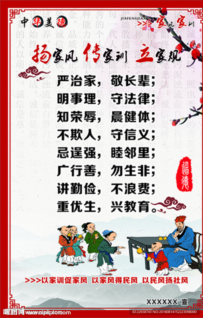 扬家风　传家训　立家规