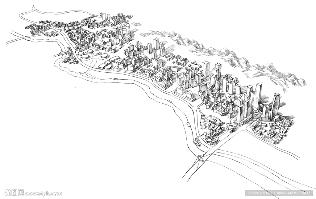 手绘城市