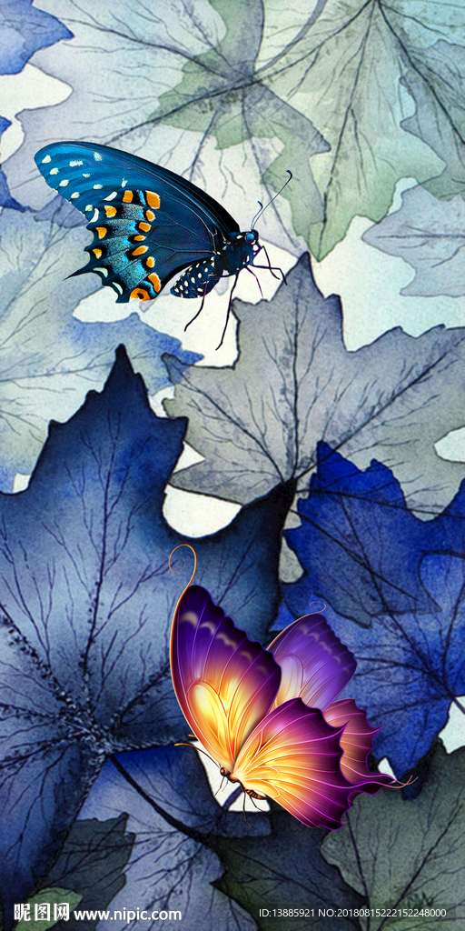 北欧枫叶装饰画