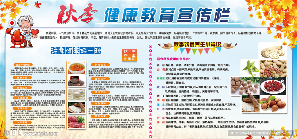 秋季健康教育宣传栏
