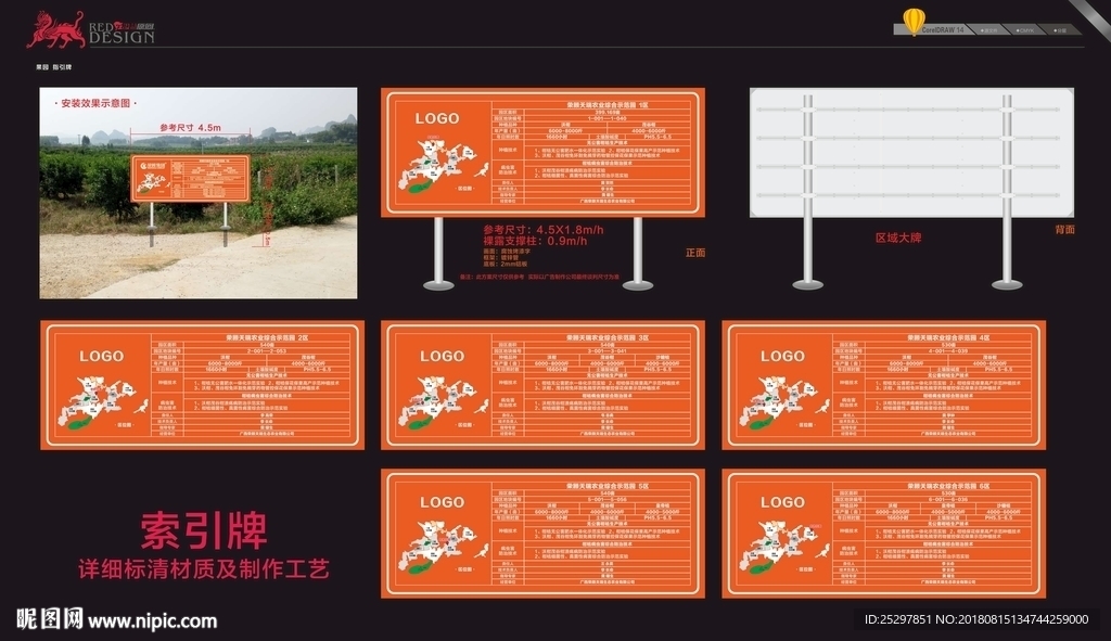 果园 果树介绍牌