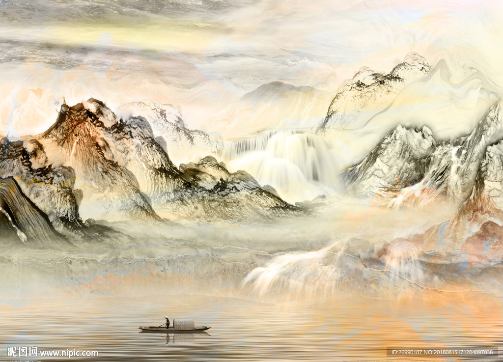 大理石山水