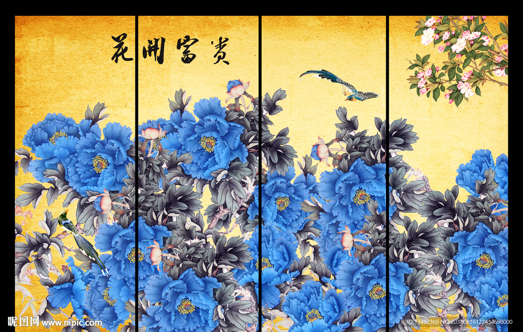 装饰画牡丹