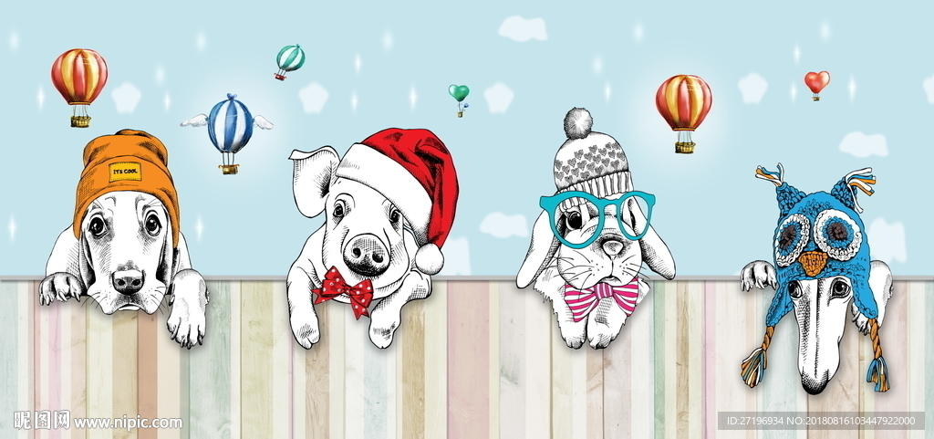 动漫儿童房卡通图