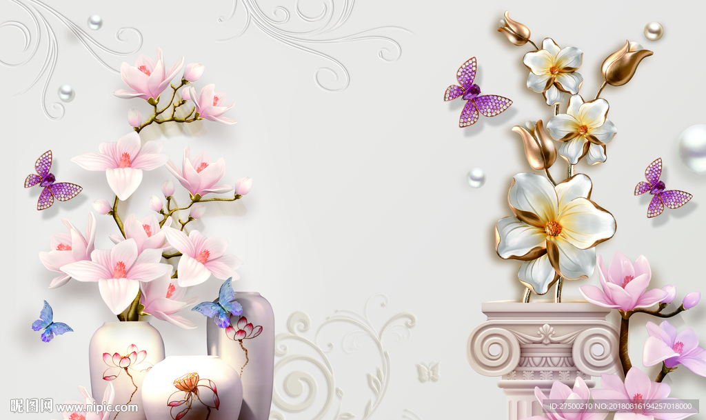 简约欧式背景墙