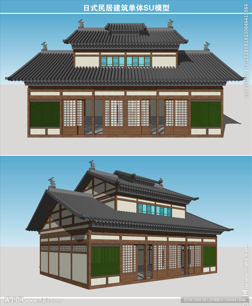 日式民居建筑单体