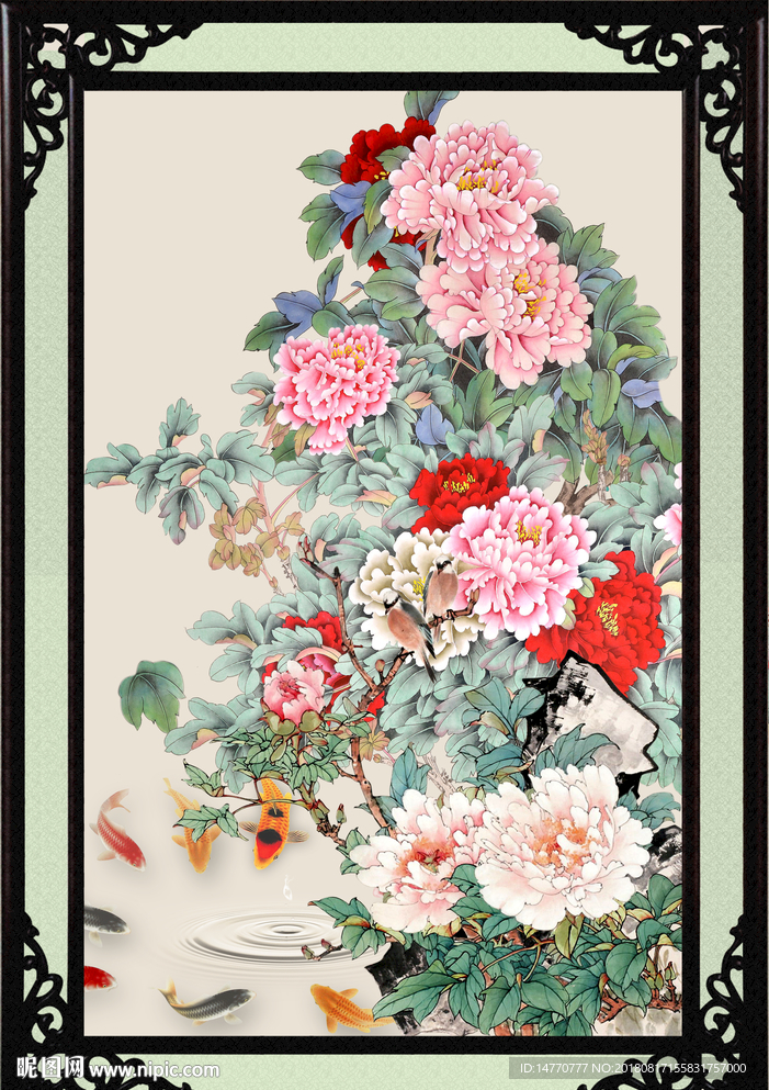 国画牡丹