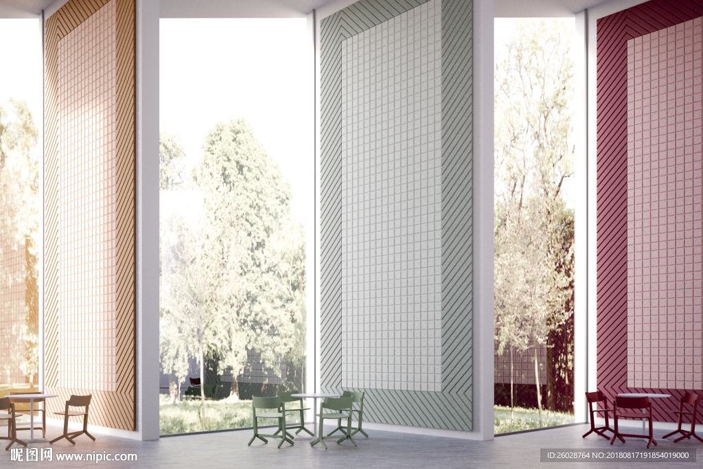 现代北欧风格 美式墙纸地毯空间