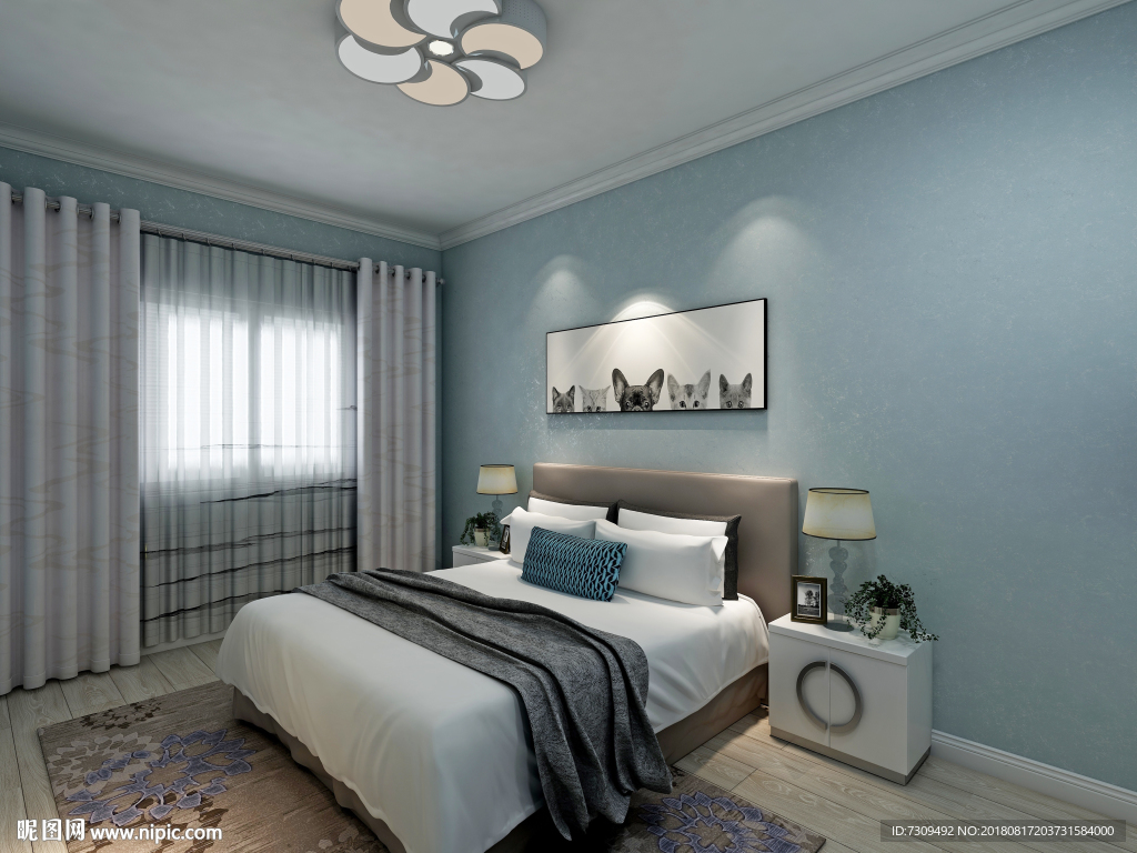 后现代家居卧室装修效果图