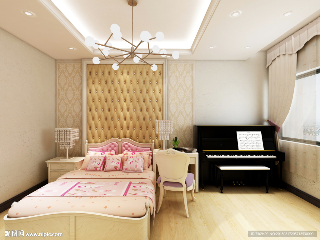 欧式风格儿童卧室装修效果图