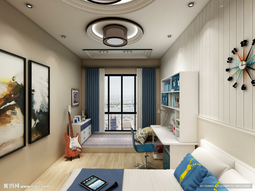 新中式混搭风儿童房间装修效果图