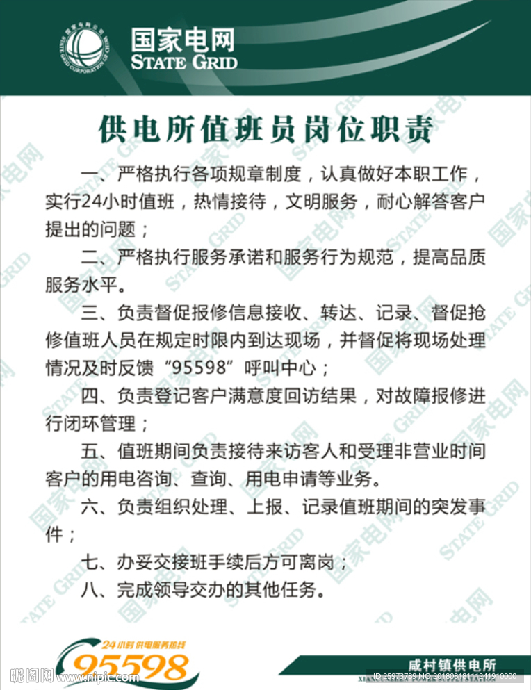 值班员职责