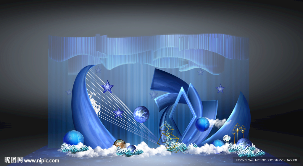 蓝色婚礼星空婚礼