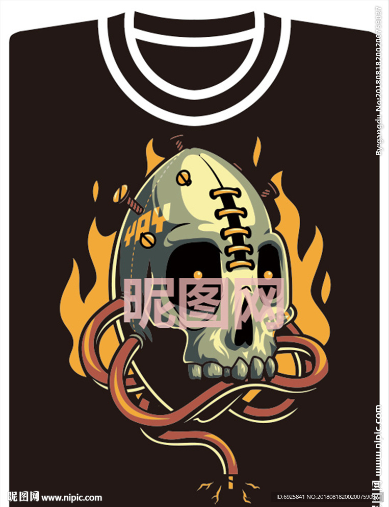 潮流欧美日韩动漫文化衫T恤矢量