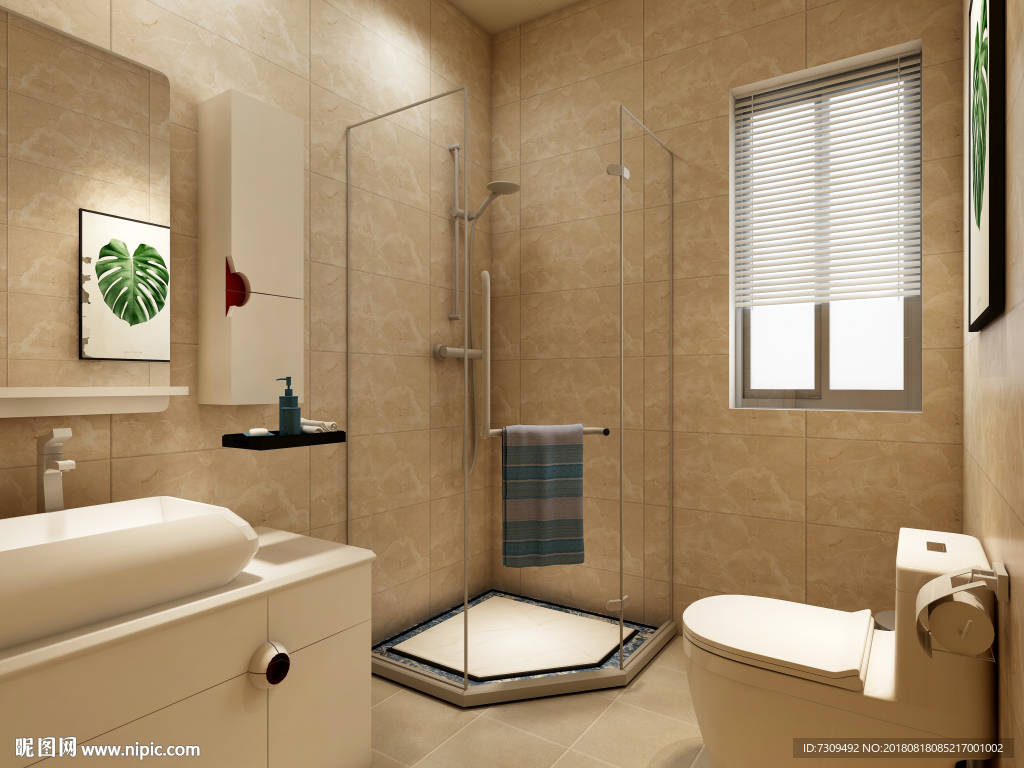 简约高端卫生间装修效果图