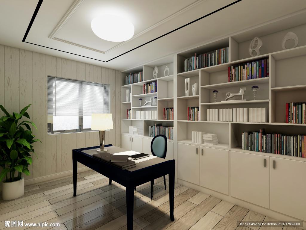 现代简约书房装修效果图