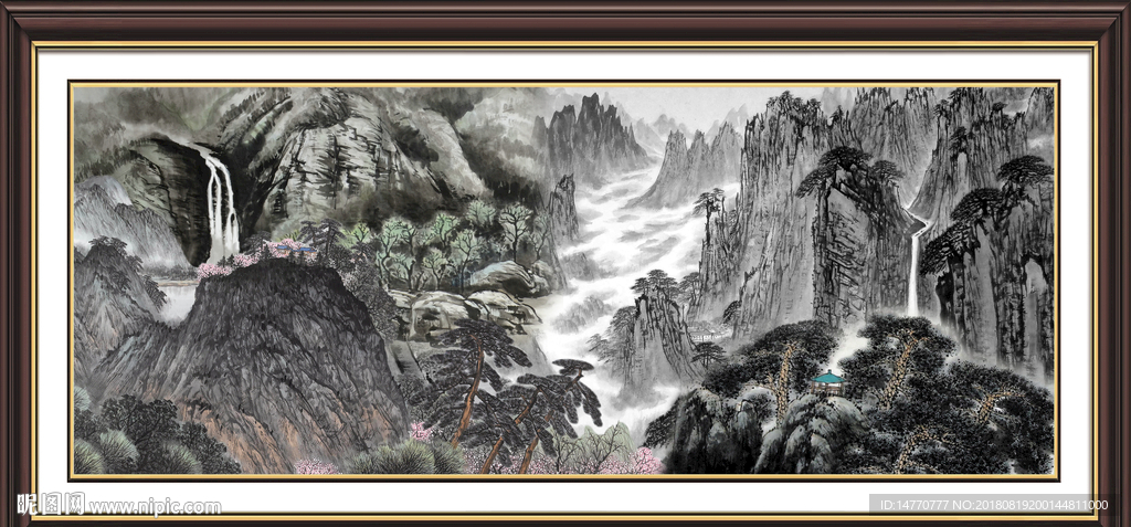 水墨国画山水
