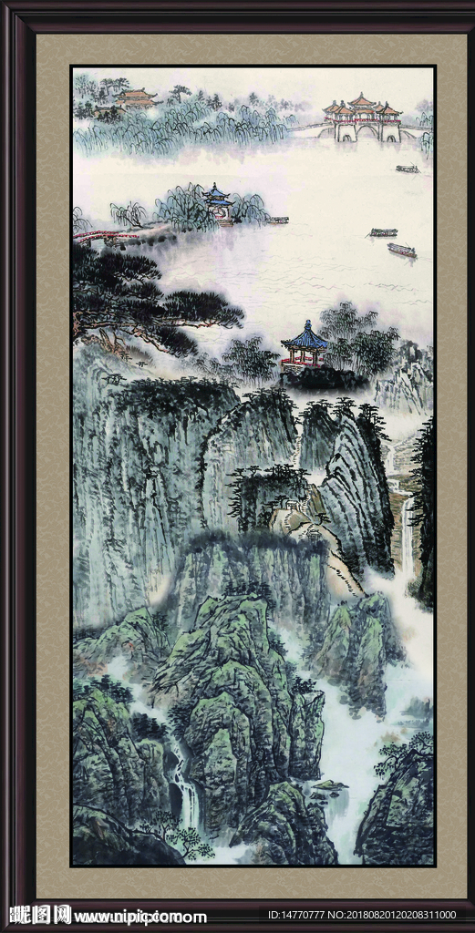 国画水墨山水