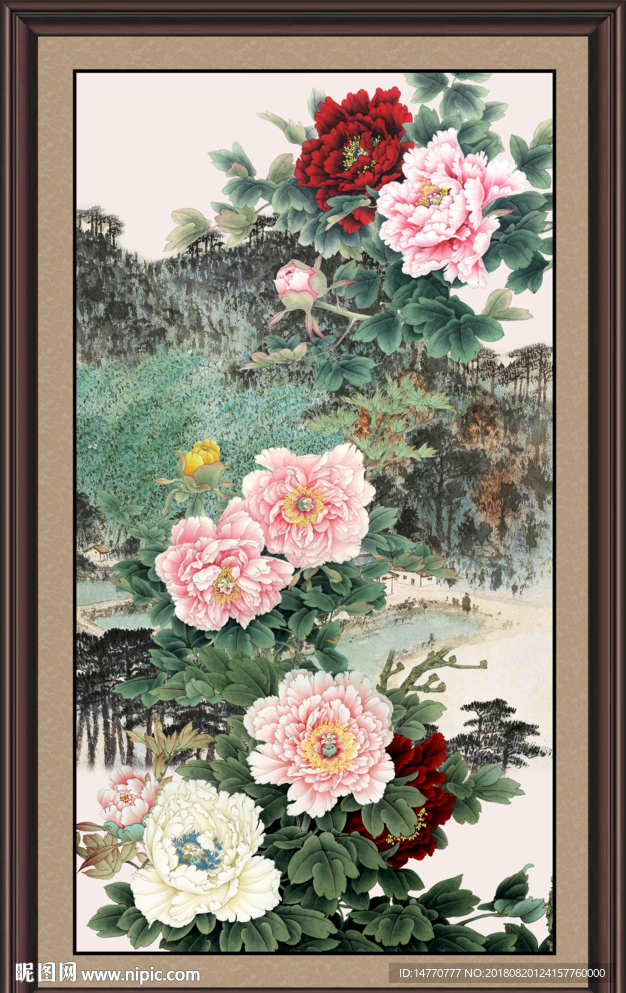 国画牡丹