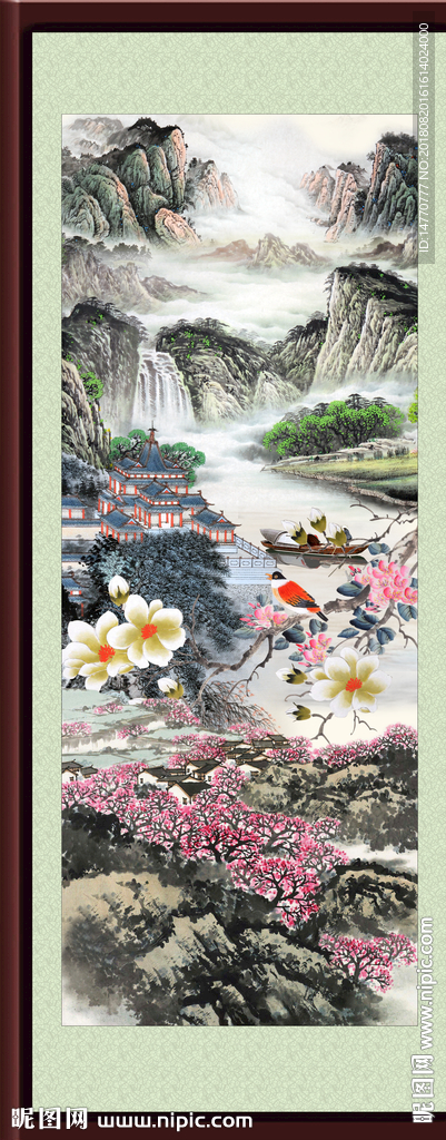 竖幅国画