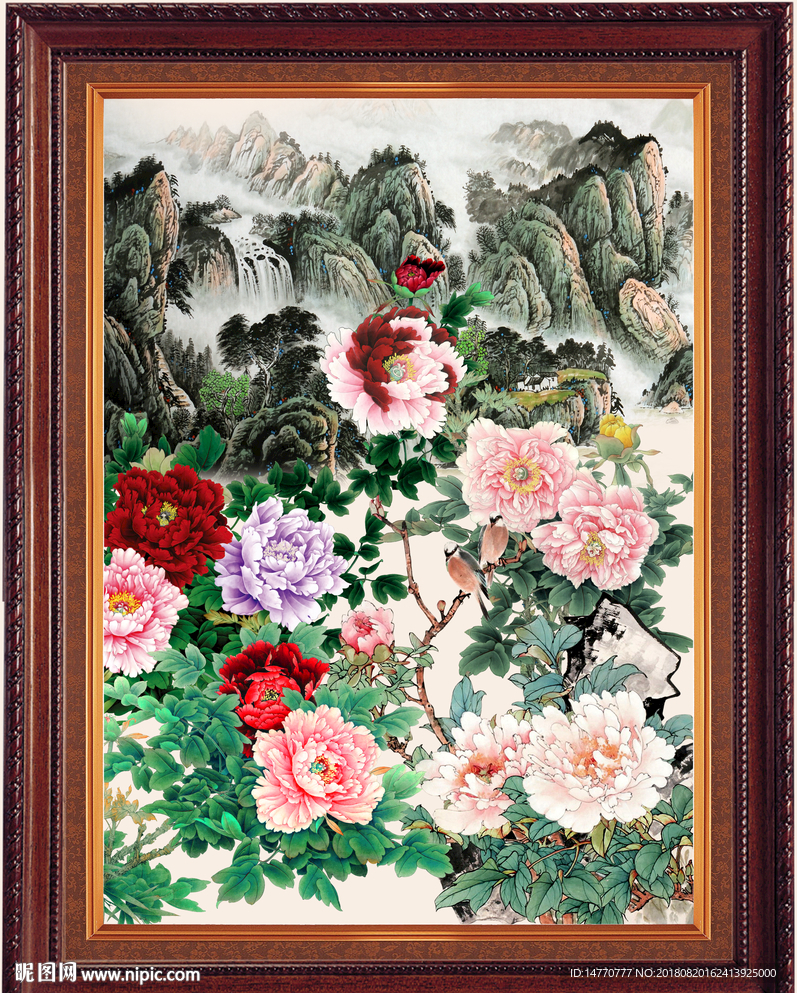 国画牡丹