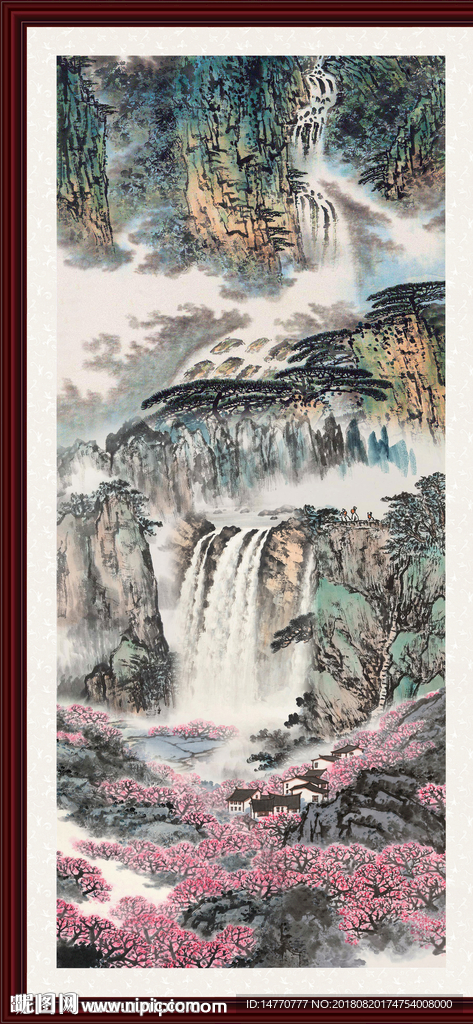 竖幅国画