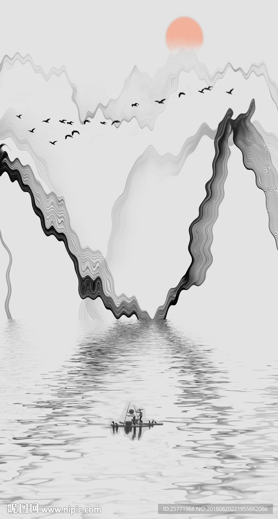 山水画装饰画大型