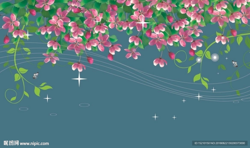 梦幻花朵图