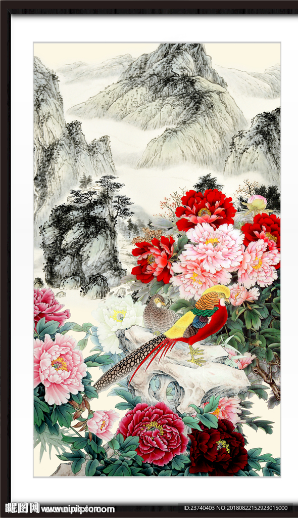 国画牡丹