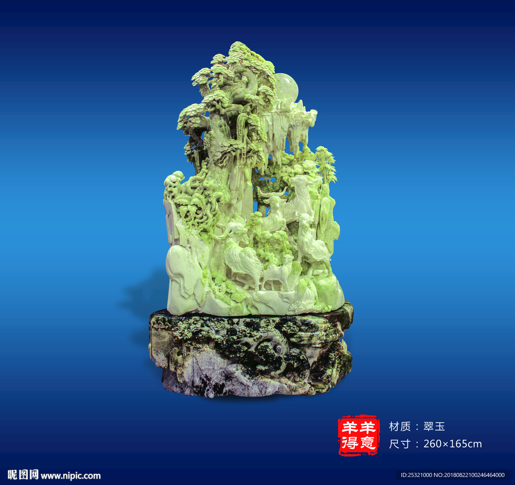 玉雕 洋洋得意 喜气洋洋 三阳