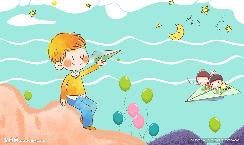 儿童卡通背景墙