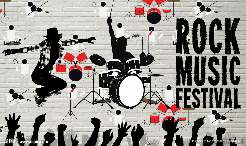 摇滚工装背景墙