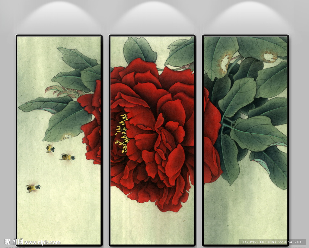 新中式花卉装饰画