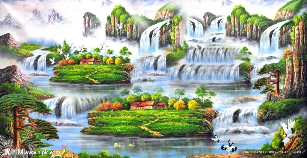 山水油画
