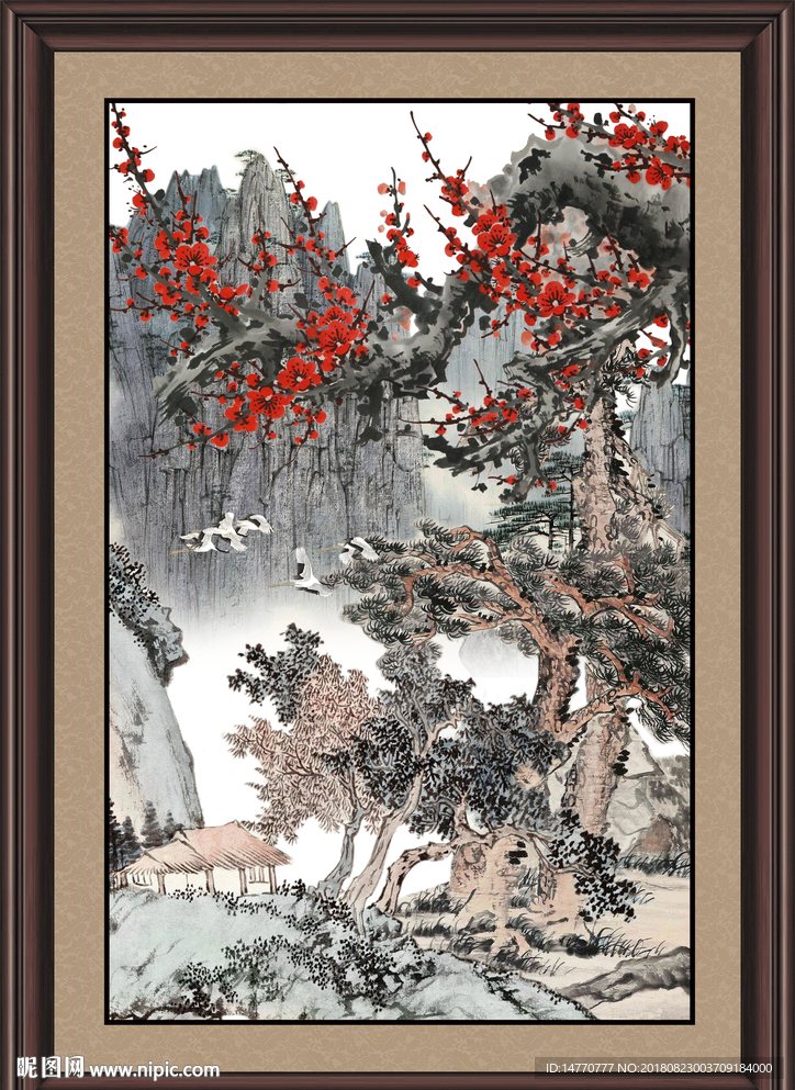 国画梅花